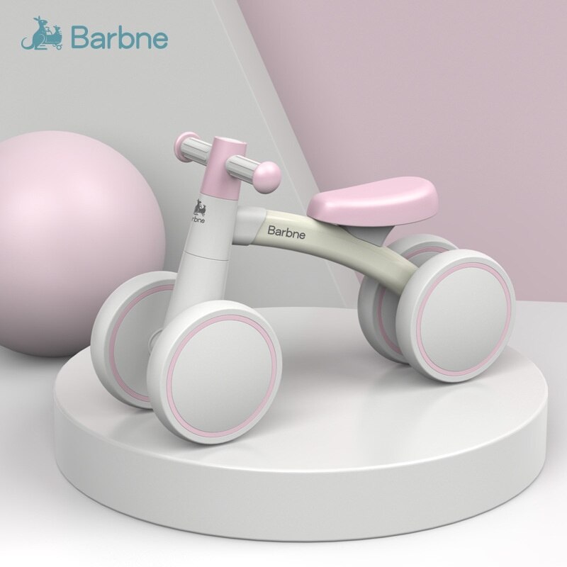 Baba – voiture d&#39;équilibre coulissante pour enfants de 1 à 3 ans, jouet pour bébés et tout-petits: Pink-Four Wheels