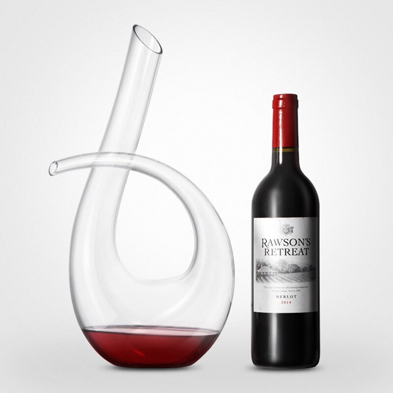 Jarra hecha a mano de 6 formas para vino tinto, Brandy, Copas de cristal de champán, botella decantadora, vertedor para Bar familiar, de cumpleaños, 1200ML