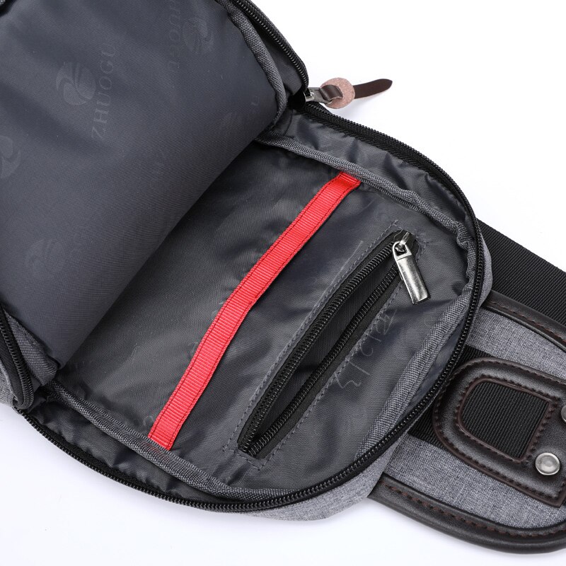 Mandlige skuldertasker crossbody tasker herre anti-tyveri brysttaske sommer kort tur messengers taske brystpakke