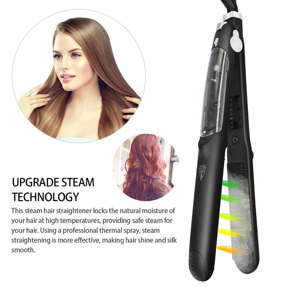 Professional ceramic vapor steam hair straightener reviews best sale