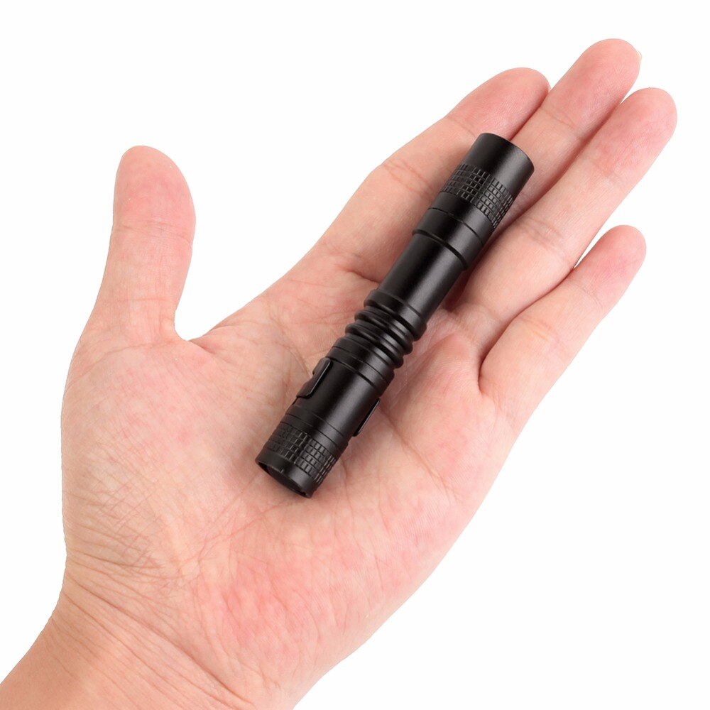 LumiParty Mini Led Flashlight XPE LED 1000 Lumen AAA Battery Powered Belt Clip Handheld Flashlights for Sports Hiking