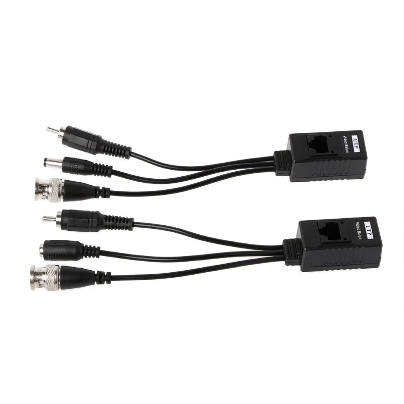 10 Pairs Bnc Naar RJ45 Passieve Video Power + Audio Balun Transceiver Voor Ahd Tvi Cvi Cctv Camera Systeem Accessoires