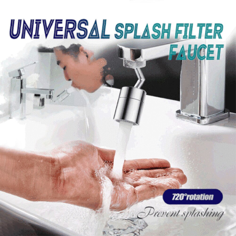 Flexible Extended Sprayer Kitchen Sink Tap Bathroom Basin Rotatable Filter Anti Splash Filter Faucet Movable Kitchen Tap Water