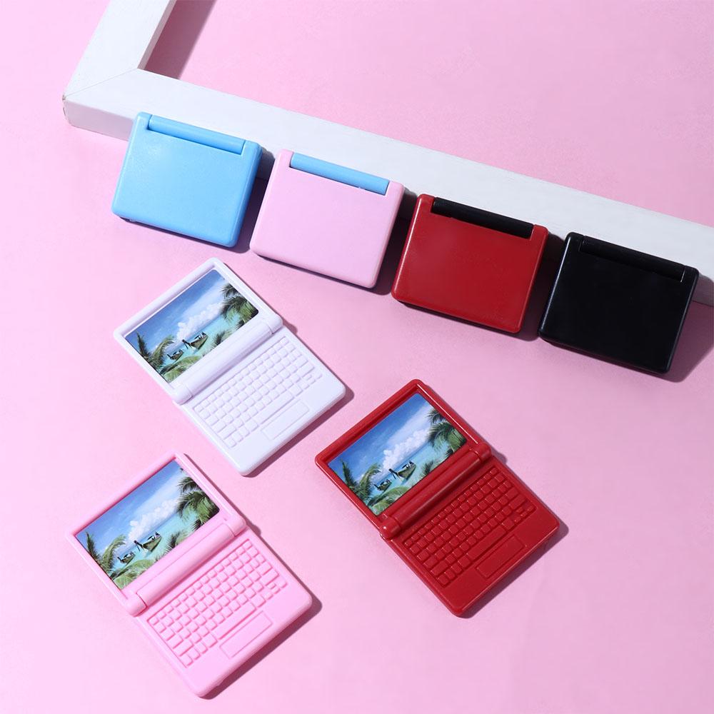 Poppenhuis DIY Accessoires Poppenhuis Decor Simulatie Laptop Poppenhuis Miniatuur Poppenhuis Computer Poppenhuismeubilair