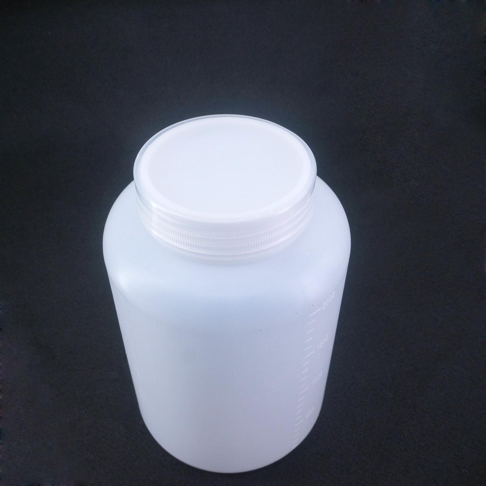 2000ML Plastic Wide Mouth Round Seal Liner Reagent Sample Bottle Graduation Height 22cm