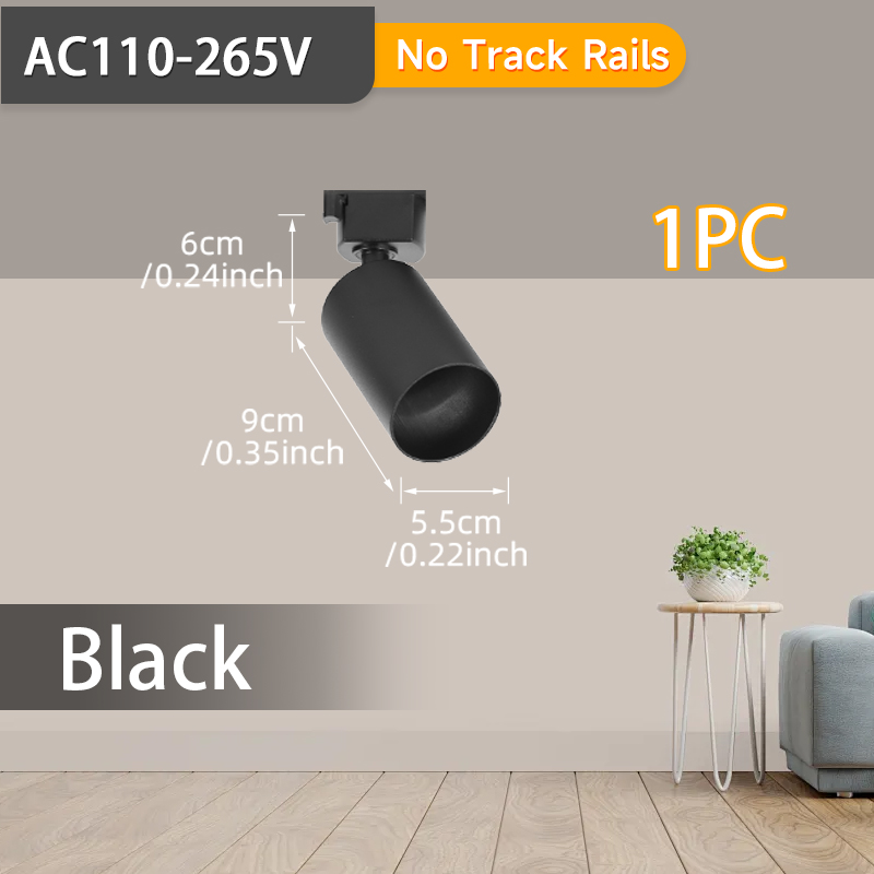 Juego completo de luces Led para riel de techo, foco de fuente de luz GU10 reemplazable para sala de estar y dormitorio, lámpara Led para riel: Azul / Beige