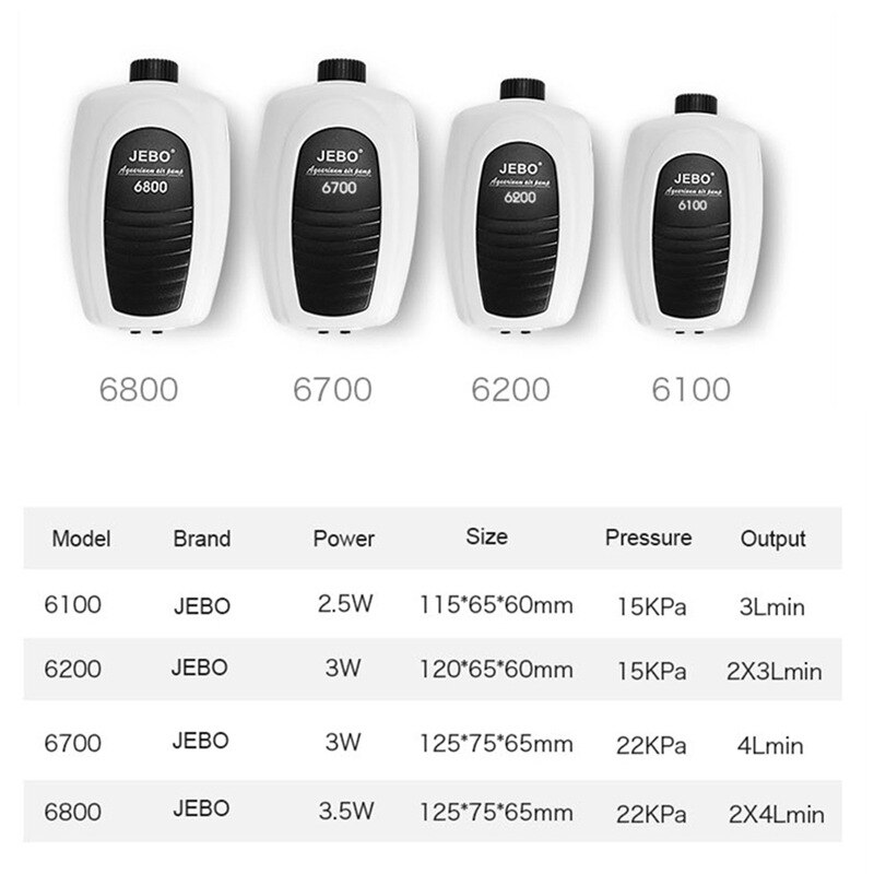 Jebo Fish tank oxygen pump ultra-quiet fish tank oxygenation pump aquarium oxygenation pump 6100 air pump