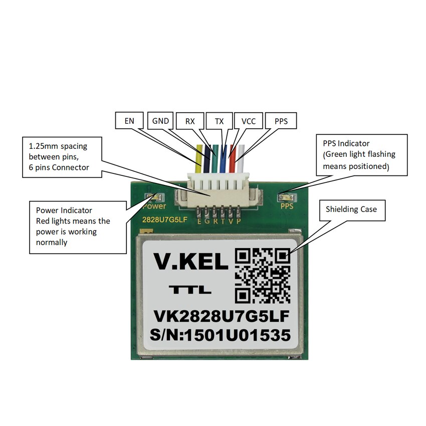 Vk2828 u 7 g 5lf gps moduuli ttl 1-10hz antennisalama lennonohjaus gps malli g-hiiri