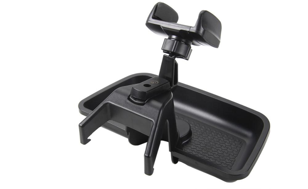 for Jeep Wrangler JK JKU Phone Holder Stand GPS Mount Bracket Storage Box Tray Organizer ABS Black Car Accessories