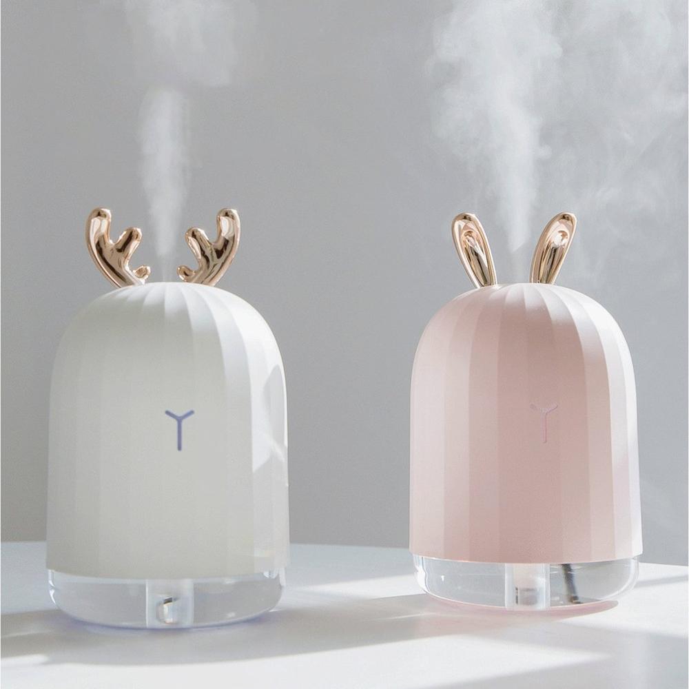 4 Types Humidifier Ultrasonic Whisper-quiet Operation Aroma Diffuser with LED Light Mini Deck Car Air Humidifier Mist Maker