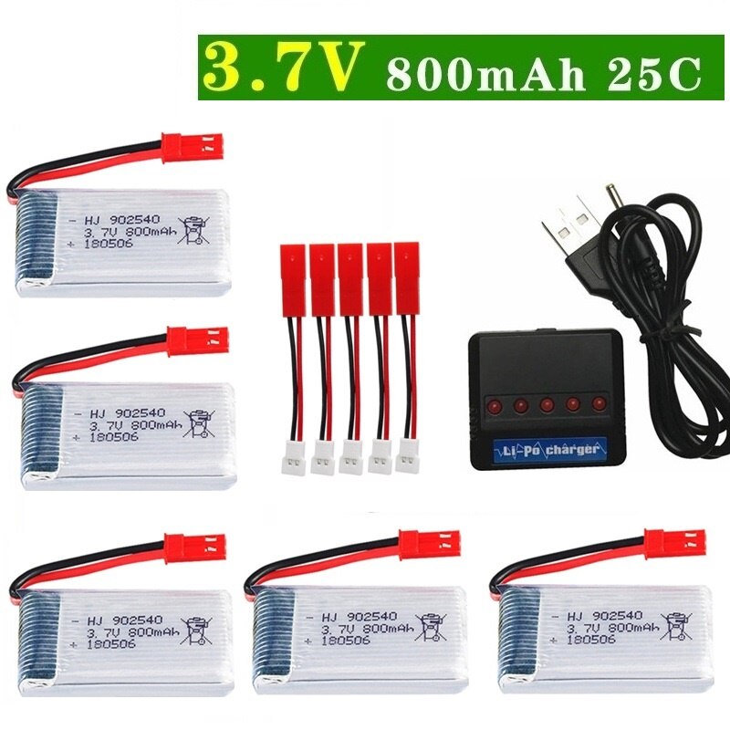 800mAh 3.7V lipo Battery for X5 X5C X5HW X5SW M68 X400 X500 X800 HJ819 25C For RC Camera Droens Qaudcopter Spare Battery Parts