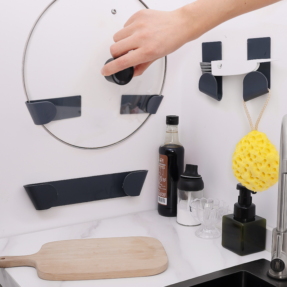 12-2x Pot Lid Organizer for Cabinet Door Adjustable in-Cupboard Pot and Pan Lid Holders for Home Wall Mount Pot Cover Organizer