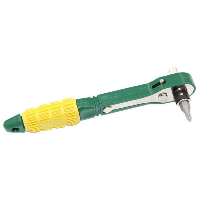 Mini 1/4 Wrench Tools Head Screwdriver Pole 6.35mm Inner Hexagon Ratchet Socket Green Carbon Steel Wrench Home Improvement