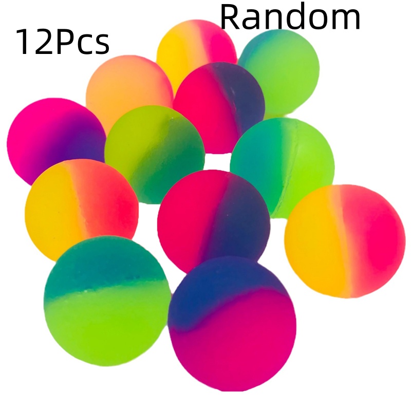 12Pcs Exploding Eyes Bouncy Ball Toy Assorted Halloween Ball Prom Elasticity Colorful Bouncy Rubber Jumping Ball Toy: green