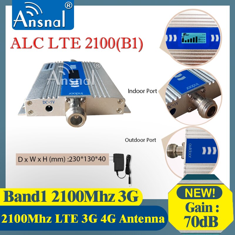 1 stück 3g wcdma 2100 mhz 4g mobilfunk-signalverstärker 3g 4g 2100 mhz umts-signalverstärker mit agc/alc