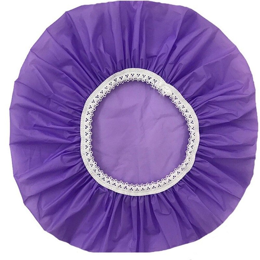 Gorros de baño impermeables para el hogar, elásticos, para Hotel, varios colores: Purple