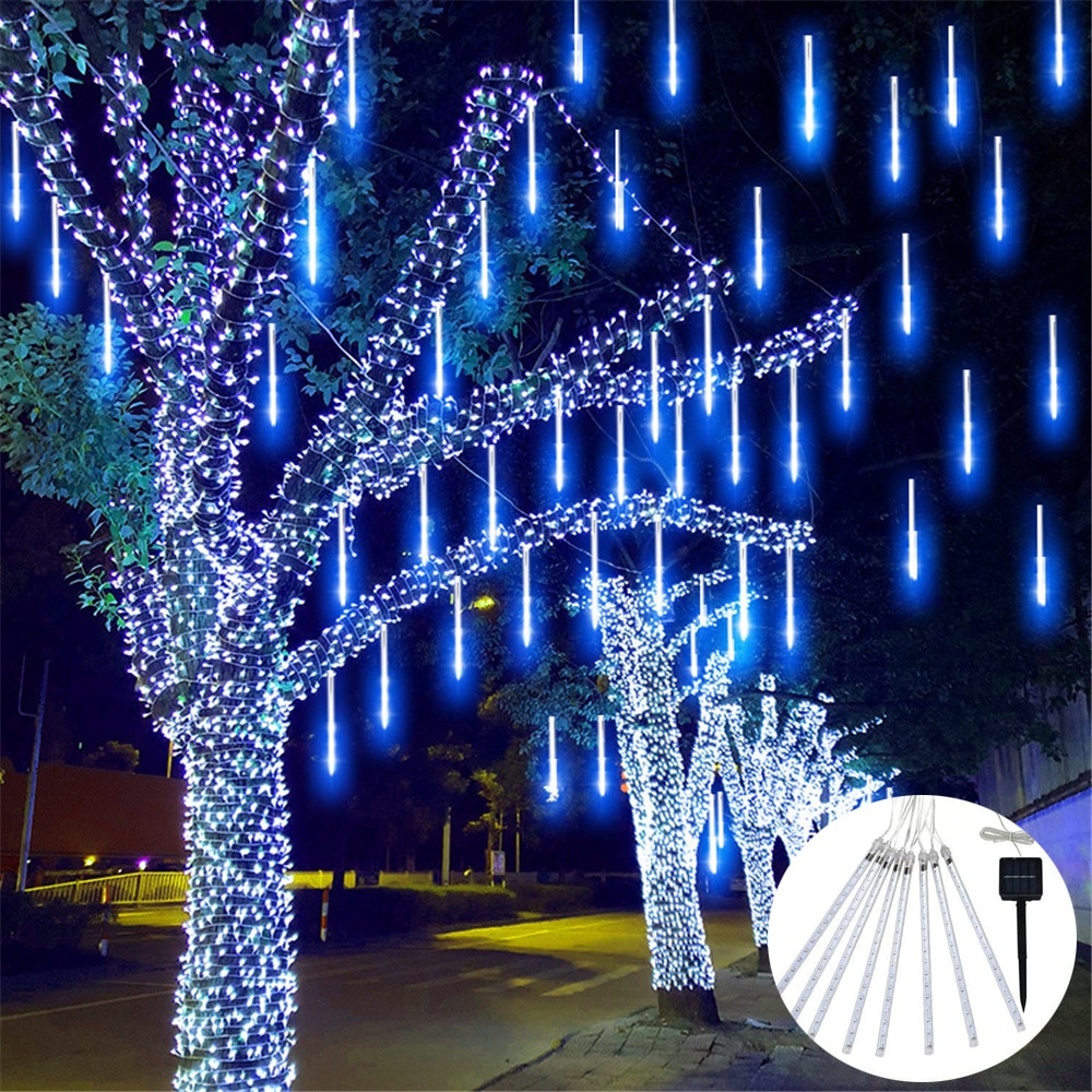 30/50Cm 8Tube Led Meteorenregen String Licht Outdoor Waterdichte Fairy Lamp Voor Wedding Party Kerst tuin Tree Decor