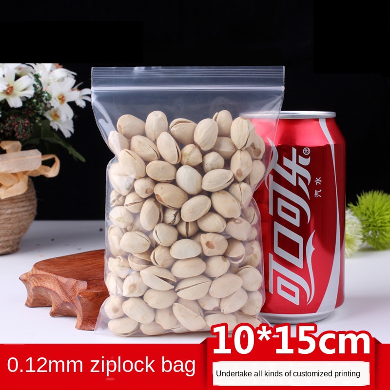 Ziplock Zak Doorzichtige Plastic Zak Plastic Verpakking Zak 10X15Cm Verdikte 0.12Mm Kleine Pe Plastic Verzegelde Zak plastic Voedsel Zakken