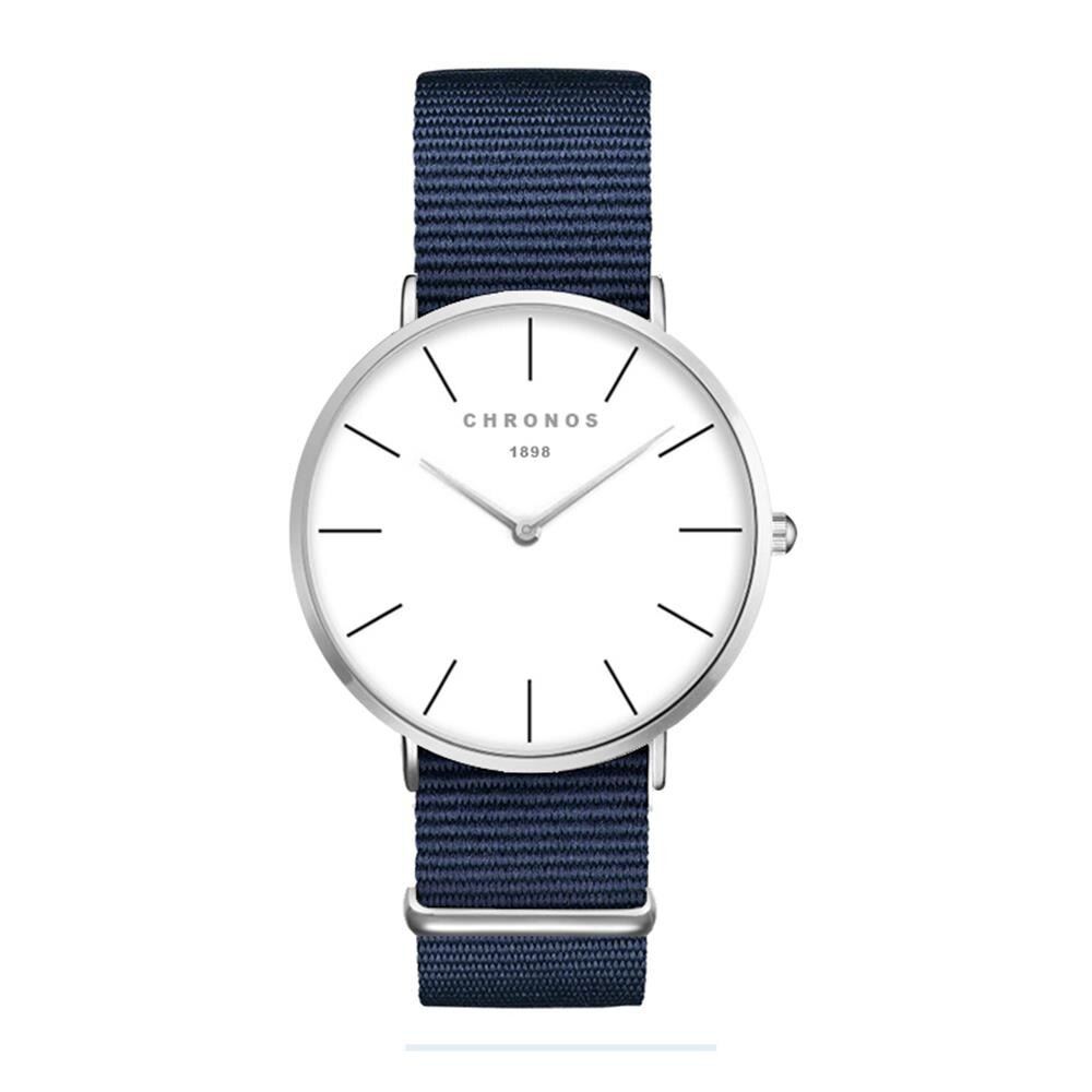 CHRONOS 1898 Lässig Nylon Uhren Damen Männlichen Minimalistischen Dünne Armbanduhren Paar Liebhaber Uhr Relogio Masculino CH02: CH0249