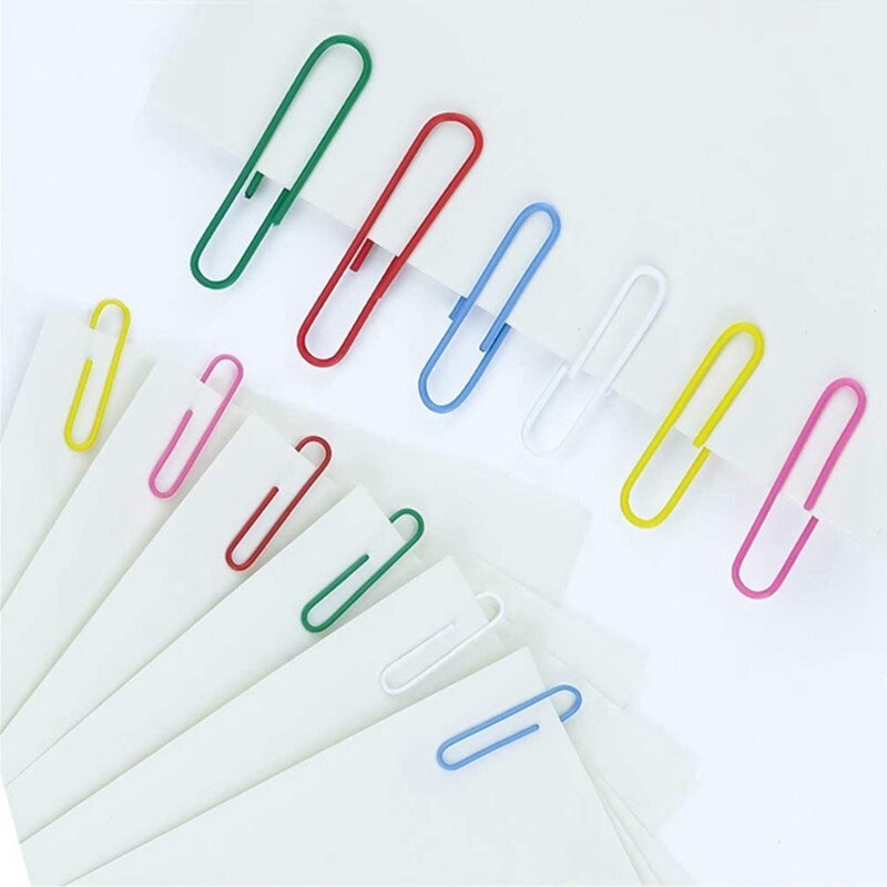 250 Pcs Paper Clips with Plastic Box Coated Large Paper Clips Paperclips Great for Office School Document Organizing