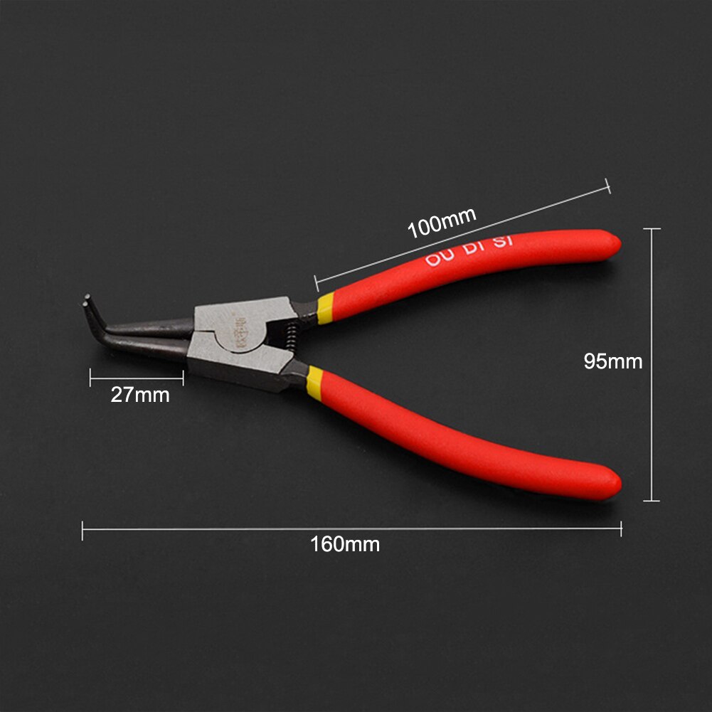 4pcs/set Circlip Pliers Set Retaining Clip Internal External Spring Bent Straight Snap Ring Disassembly Home Crimp Tool