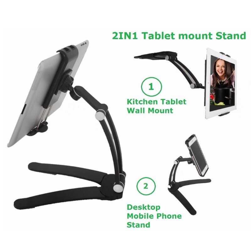 Muur bureau tabletstandaard keuken tablethouder aluminiumlegering smartphonehouders