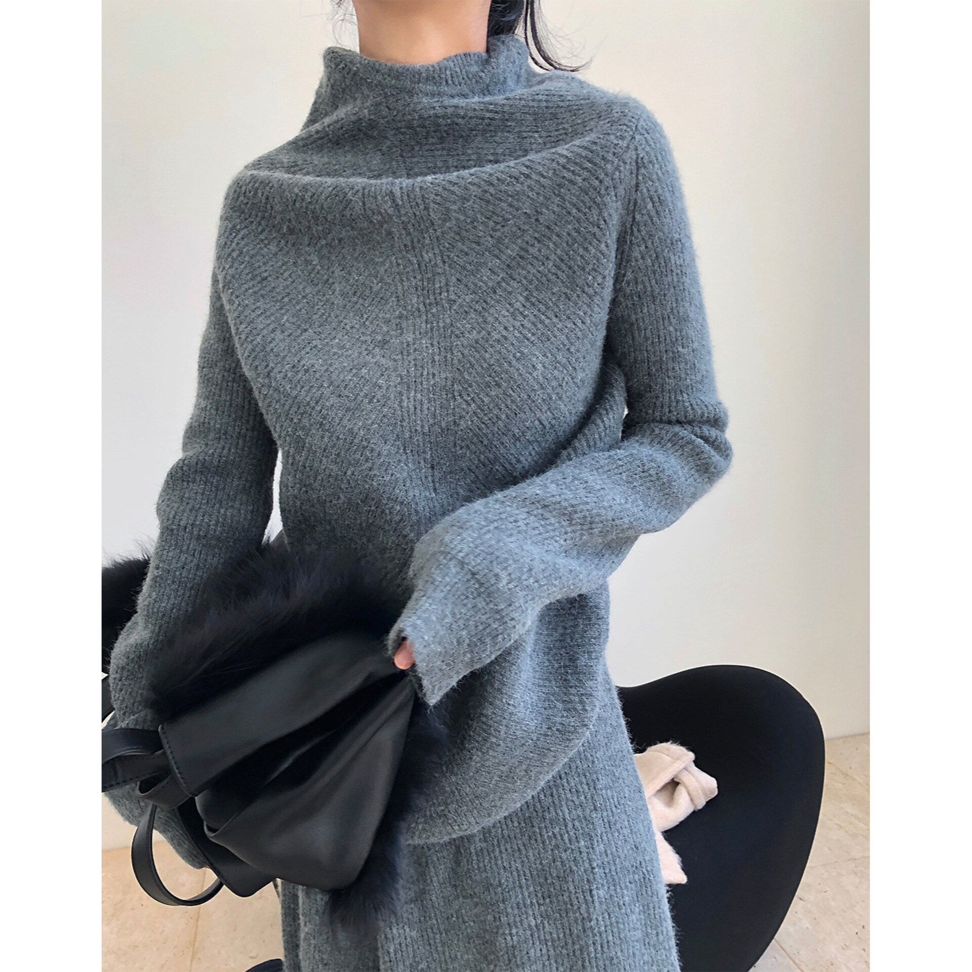 Pull Col Roulé Femme Noir élégant Hiver - Neuf Avec étiquettes, Tailles S à XXL, Doux Et Chaud