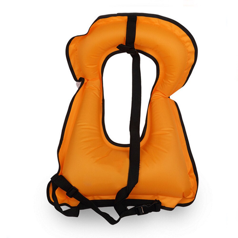 Life Jacket Adult Inflatable Snorkel Vest Portable Child Safety Jacket Floating Swimming Surfing Water Sports Life Saving Jacket: Orange / for kids