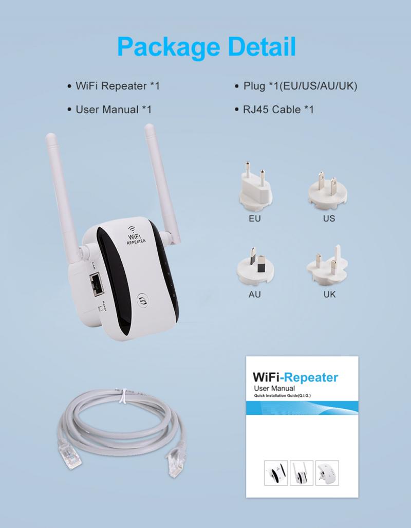 WiFi répéteur WiFi Extender 2.4G 5G sans fil WiFi Booster WiFi amplificateur Wi-Fi 5ghz Wi-Fi répéteur de Signal Wi-Fi 300Mbps ue US royaume-uni AU