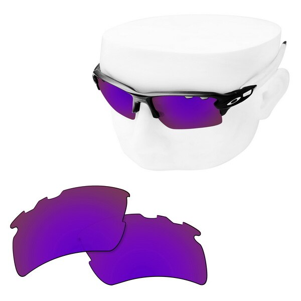 Verres de remplacement anti-rayures OOWLIT pour-lunettes de soleil polarisées Antix gravées Oakley: Purple