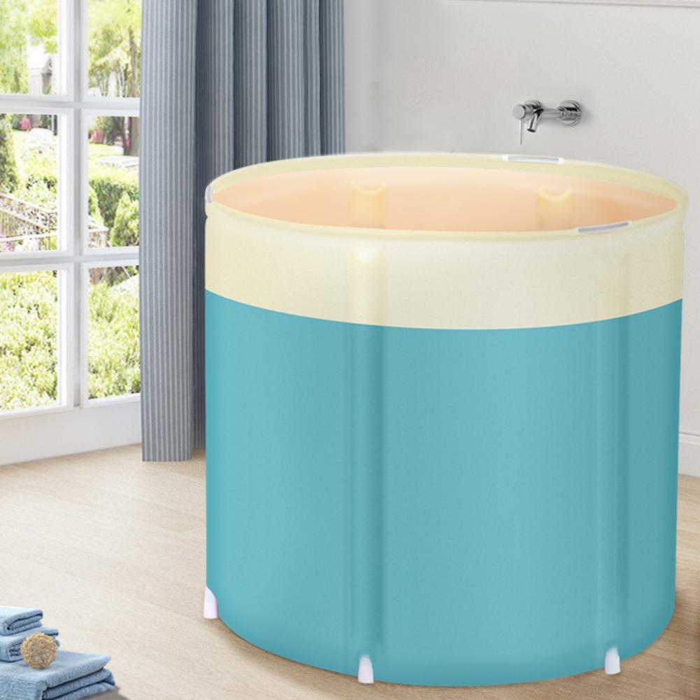 Perla ispessito Cotone Portatile Vasca Da Bagno Freestanding Pieghevole Spa Vasca da bagno Per Outsdoors Casa di Corsa