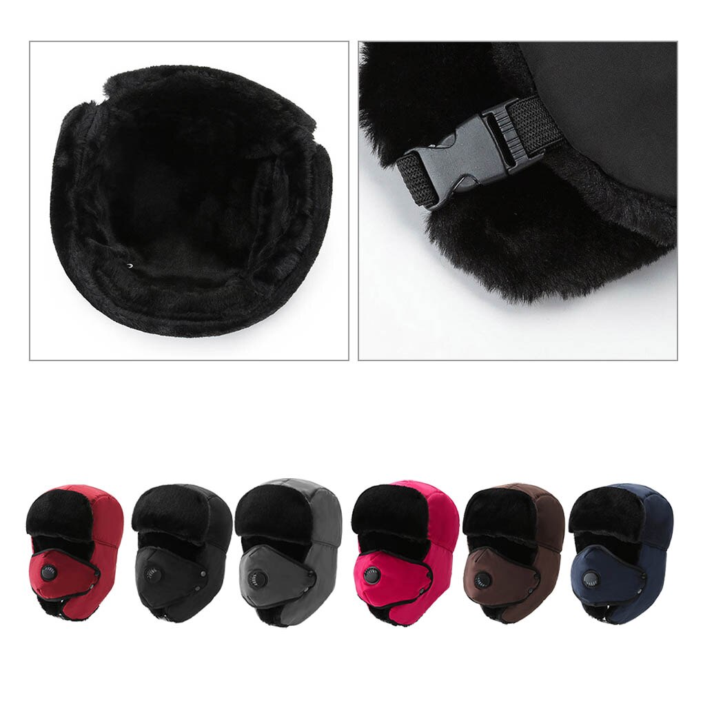Winter Fluff Cap Outdoor Sports Cap Windproof Warm-Keeping Hat Skiing Hiking Northern Europe Winter Face Cover With Ventilation