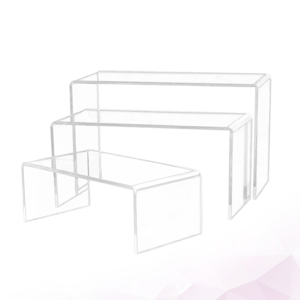 3 Pcs U Shaped Acrylic Storage Rack Clear Shelf Di... – Grandado