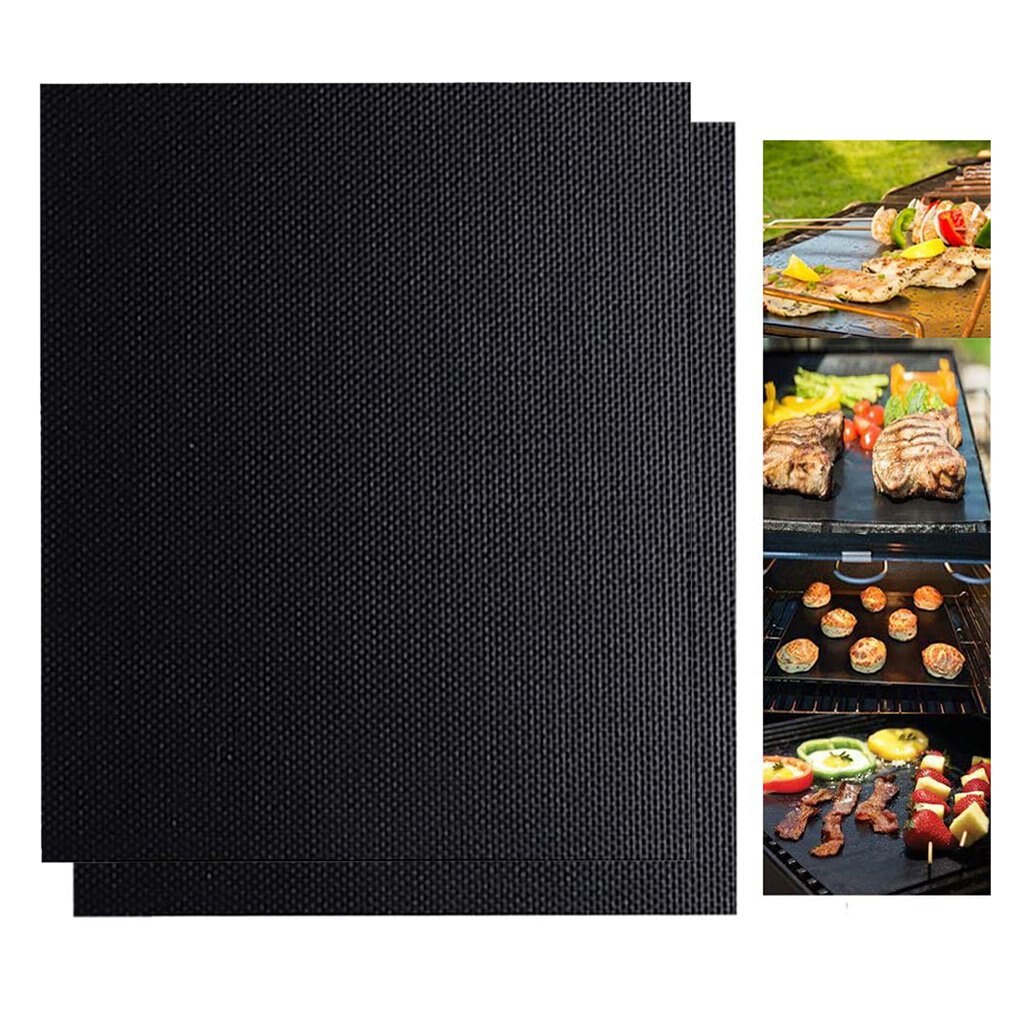 Bbq Grill Mat Non-stick Grill Matten Bakken Mat Herbruikbare Outdoor Bbq Mat Glasvezel Hittebestendig Barbecue mat