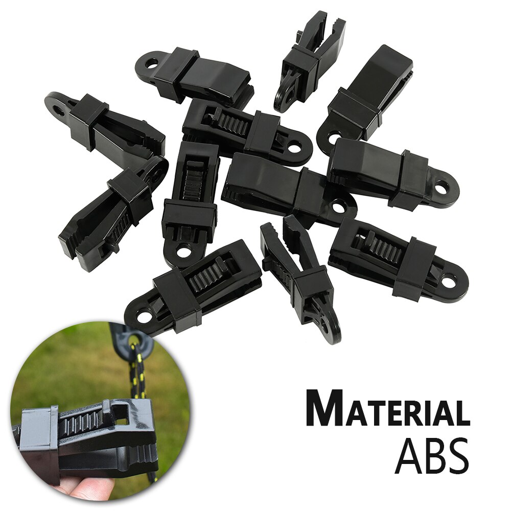 10Pcs tent canopy clip clamp tarp outdoor camp hike kit awning canvas anchor gripper snap jaw grip Caravan trap Tighten tool ZXH