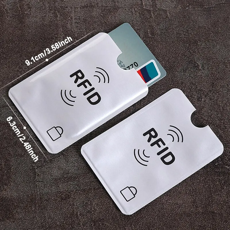 RFID-blockierende Kartenhülle, Aluminiumfolie, Diebstahlschutz, Swipe, Entmagnetisierungshülle, Abschirmtasche