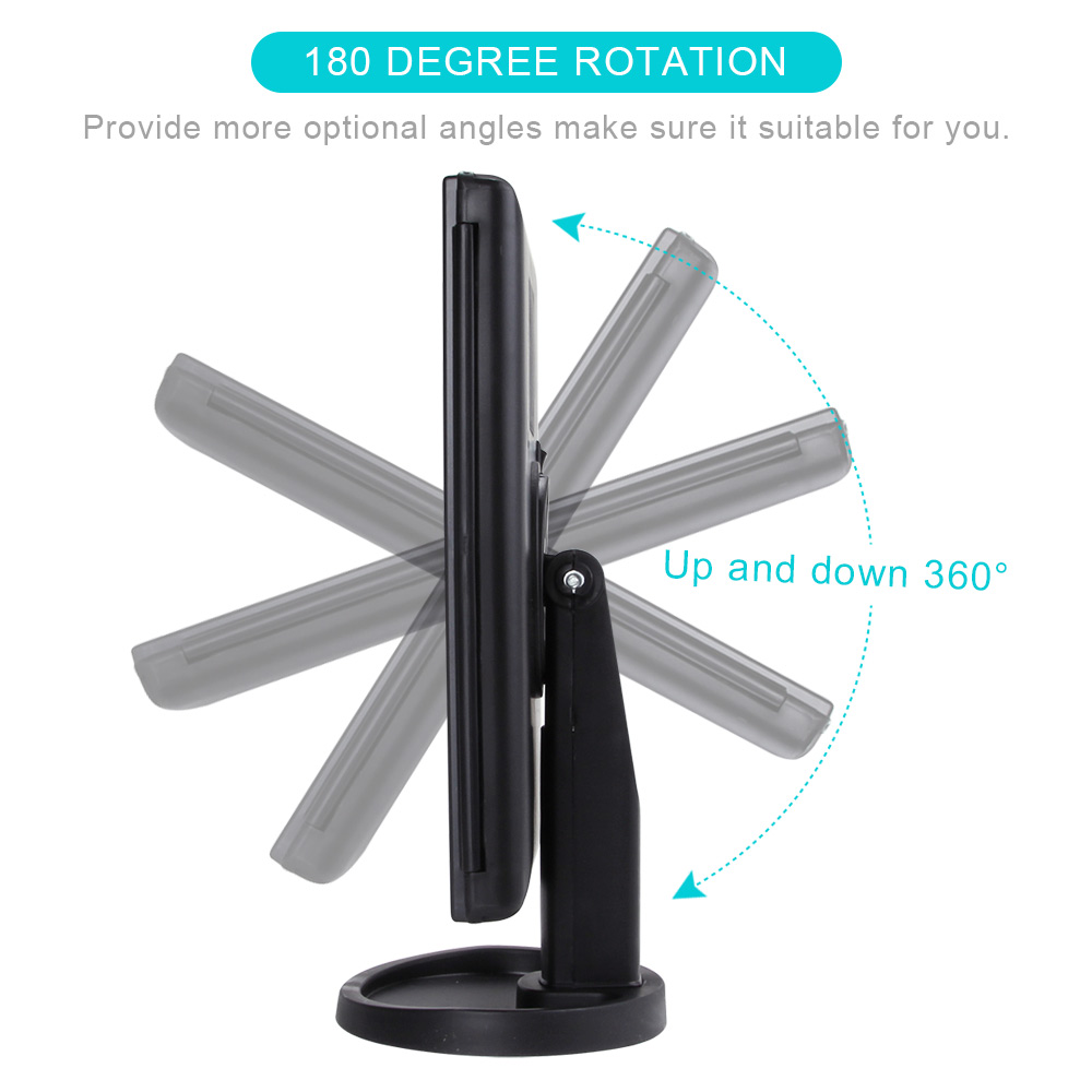 Vanity Mirror Touch Screen 22 LED Light Flexible 1X/2X/3X/10X Magnifying Makeup Mirror Cosmetic USB Or Battery Use Adjustable