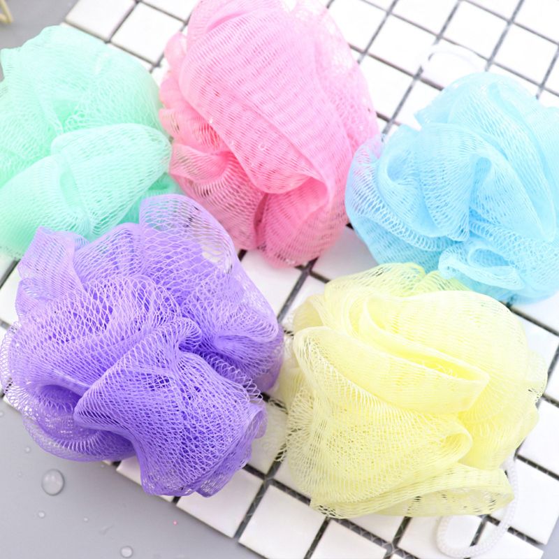 ! 1Pc Flower Mesh Bath Puff Body Exfoliating Massage Scrubber Shower Ball Sponge Beauty Bath Shower Random Color