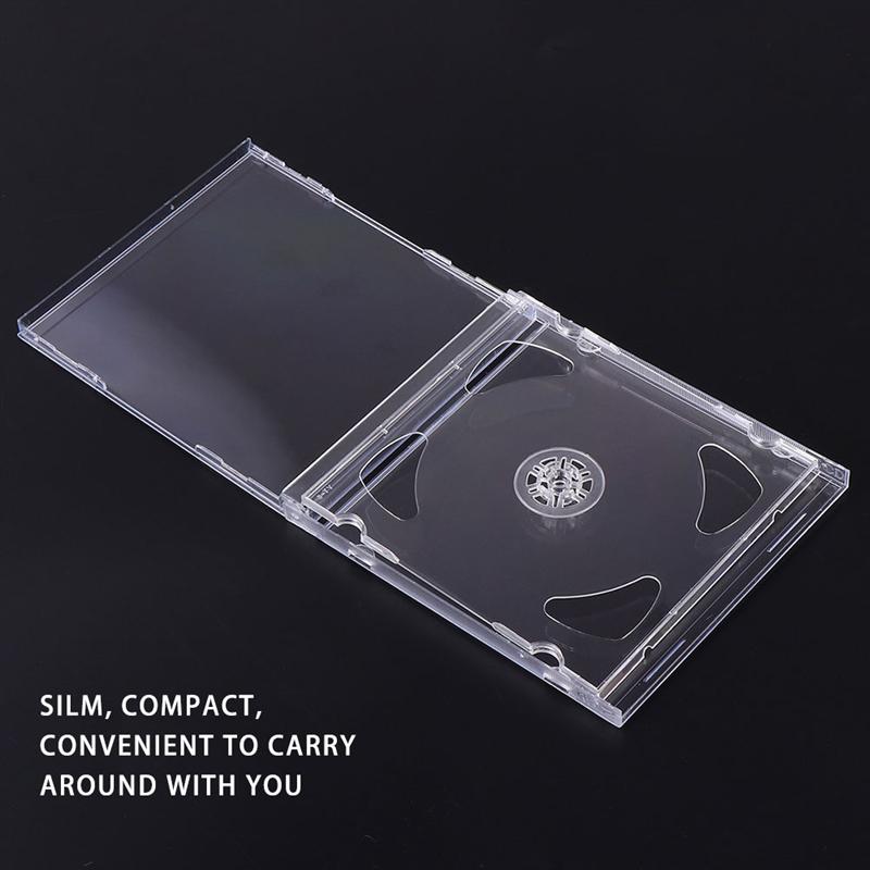 25PCS Clear CD Cases DIY DVD Packages Portable DVD Storage Boxes for Home Cinema Studio (Transparent)