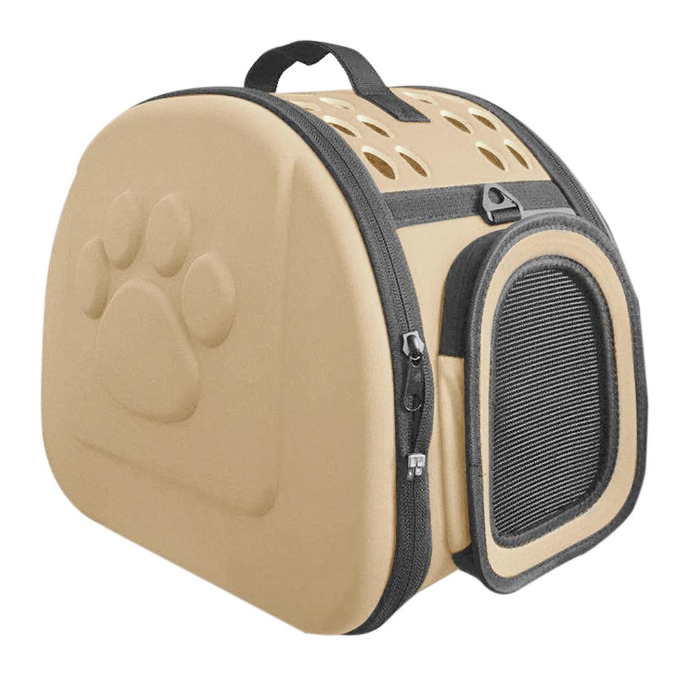 Bolsa de transporte perro para exteriores, jaula plegable para perros y gatos, cajón plegable, bolsa de plástico, bolsa de transporte, suministros para mascotas: Brown