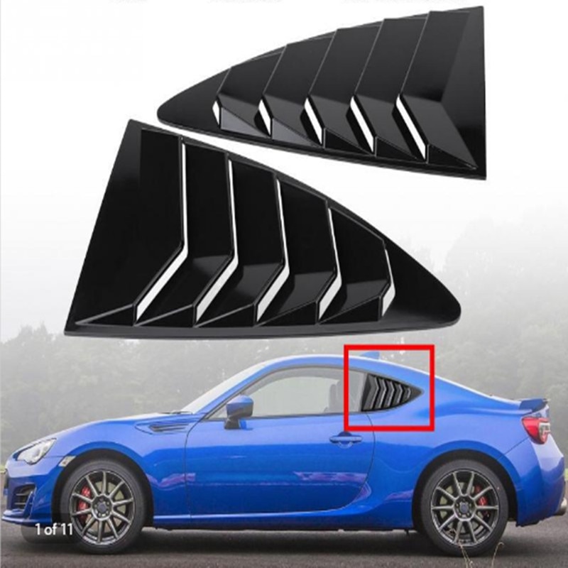 Car Window Louver Gloss Black/Matte Black/Imitatio... Grandado