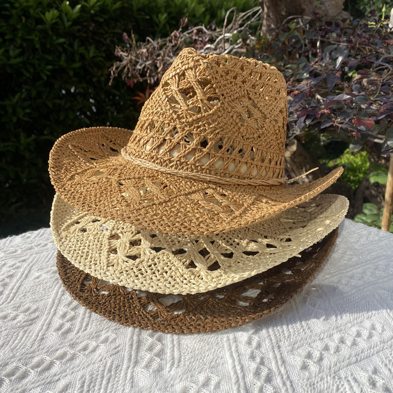 Chapeau de plage en paille pour hommes, chapeau de... – Grandado