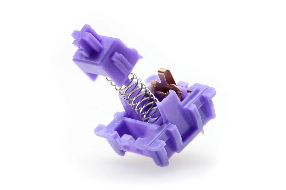 CIY Asura Switch Pre Advanced Tactile Switch 50g do gier Klawiatura mechaniczna Długa sprężyna PC POK Nylon Lubed 50M Fioletowy