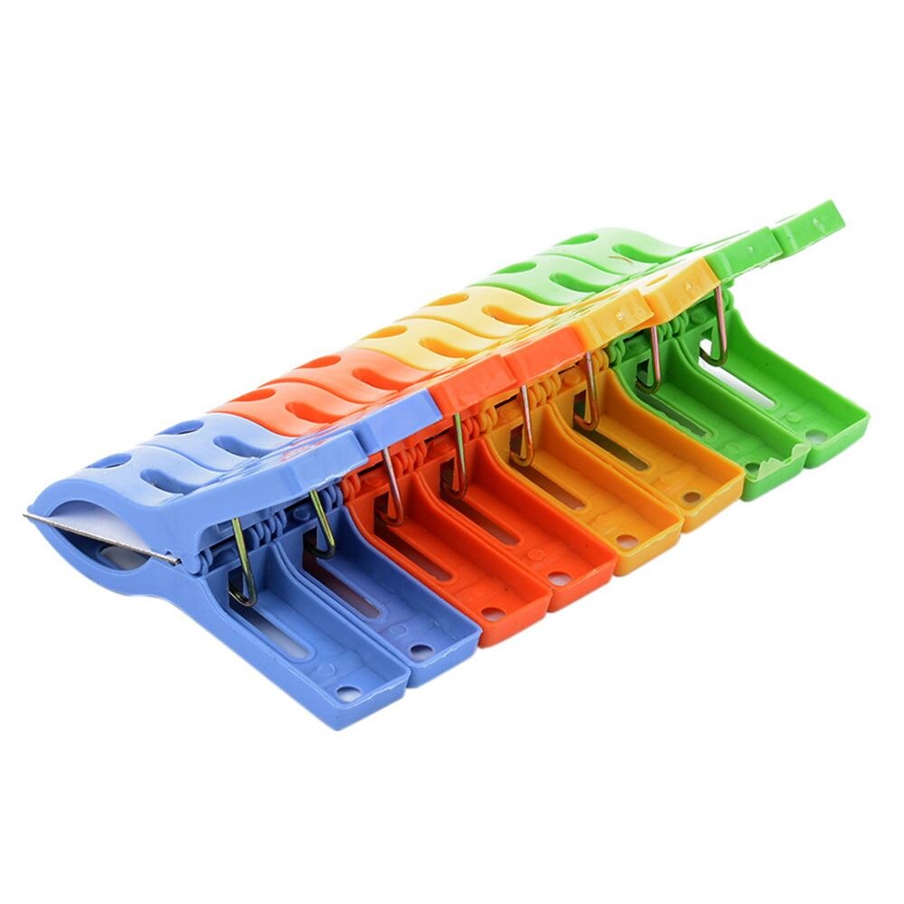 8 Stks/set Plastic Hanger Clips Wasserij Kleren Strandlaken Pins Voorjaar Klem Grote Clips