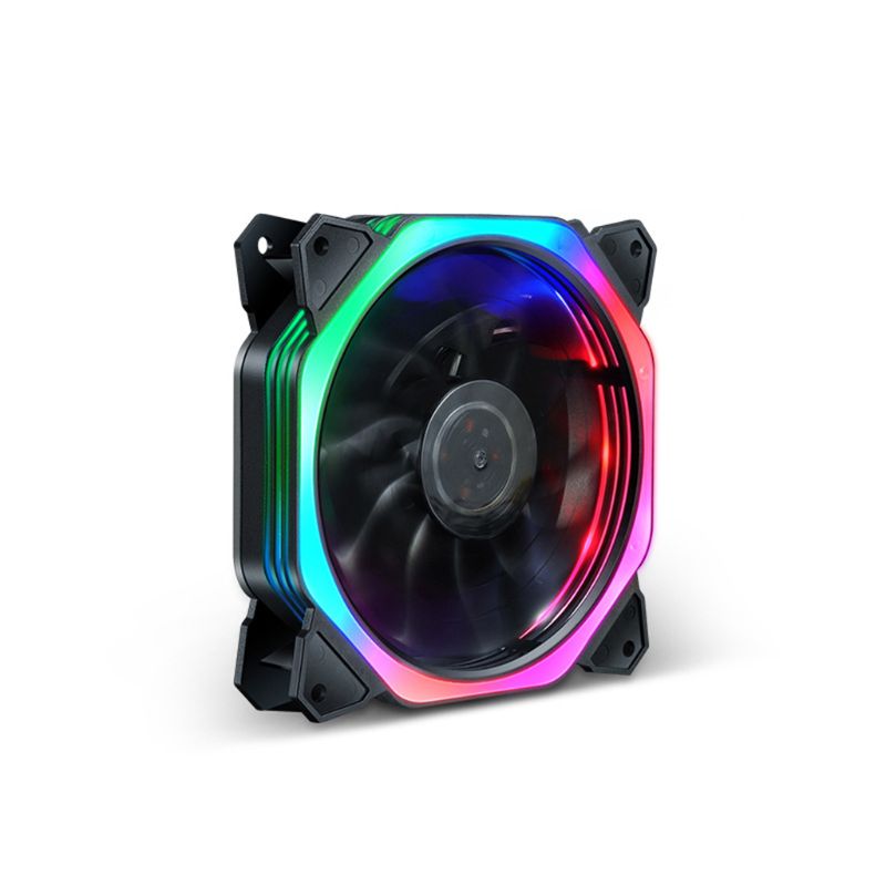 1PC 12cm Double Aperture Multi-colored Silent LED Computer Case PC Cooling Fan 12V Cooling Fan
