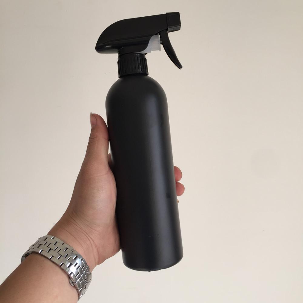 500 Ml Lege Zwarte Spray Plastic Fles Wassen Cleanser Keuken Water Spuit Hervulbare Fles Met Mist Spuit