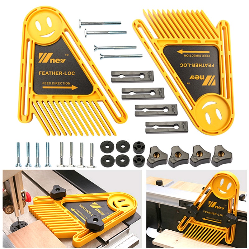 Multifunctionele Veer Loc Board Set Houtbewerking Graveermachine Dubbele Featherboards Mijter Gauge Slot Houtwerk Diy Gereedschap