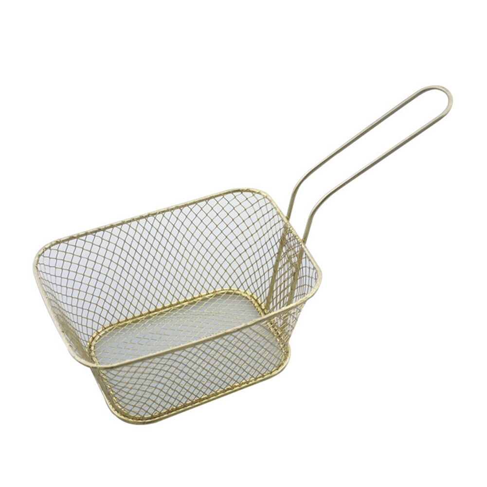 Portable Chips Mini Fry Basket Strainer Fryer Chef Cooking Colander Tool French Fries Snack Basket Home Kitchen Gadgets: C
