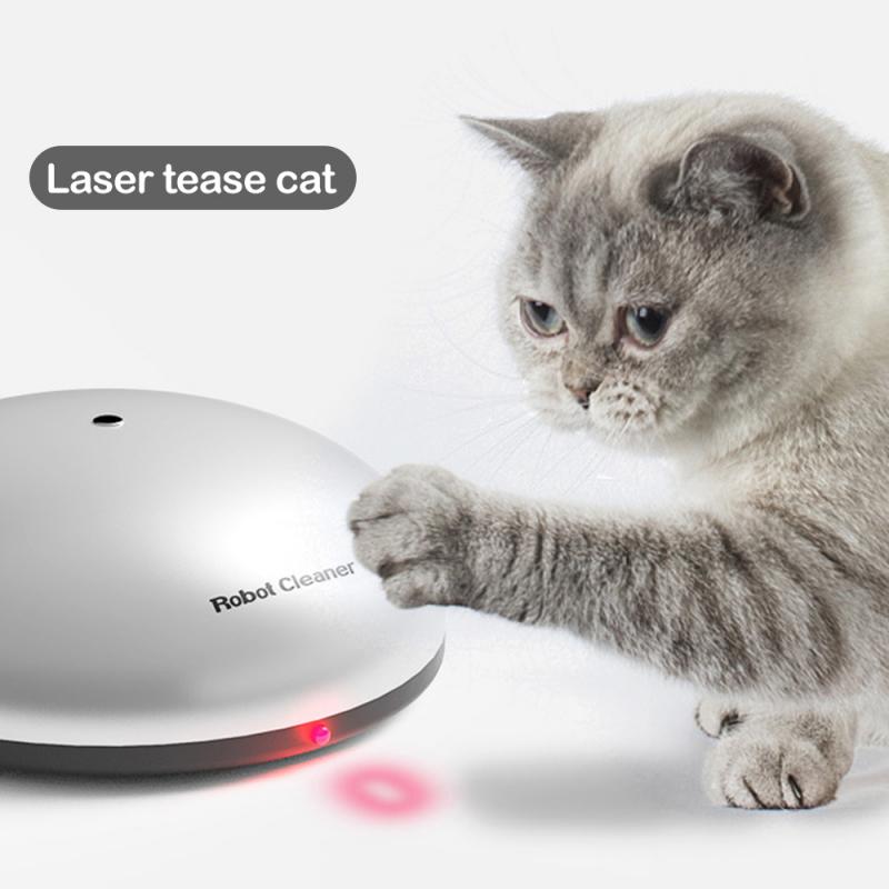 Automatic Robot Vacuum Cleaner Powerful Suction For Clean Carpet Pet Hair & Play With Cat Sweeper Machine Anticollision For Home