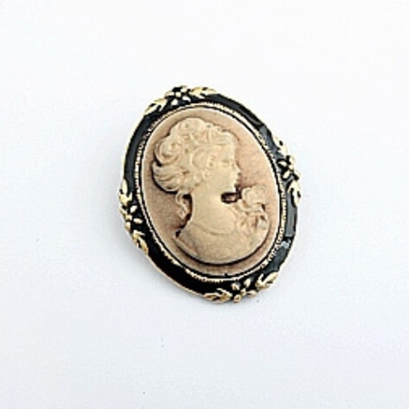 1 kpl vintage cameo rintakoru naisten kuningattaren pää muotokuva rintakoru antiikkiin #39